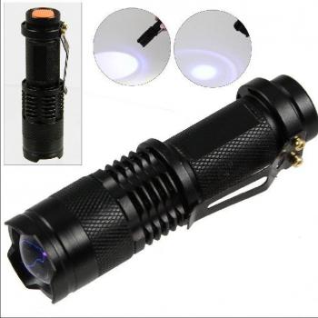UV-Taschenlampe 5W 365nm Mini mit Zoomfunktion und hervorragender Ausleuchtung
