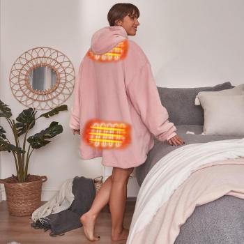 OHS Adults Electric Heated Oversized Hoodie Blanket