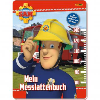 Feuerwehrmann Sam: Mein Messlattenbuch: mit Ausmalbildern und Stickern