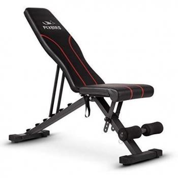 FLYBIRD Black Adjustable Weight Bench for Full Body Workout