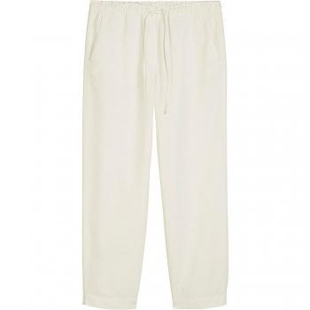 Marc O'Polo Damen Jogging Fit Chinohose aus Organic Cotton/Leinen Mix Weiß 32