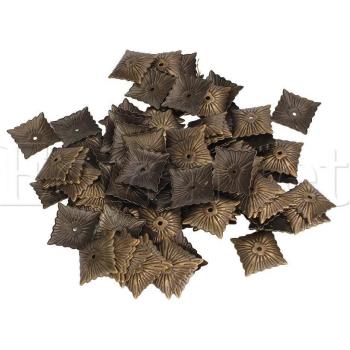 50pcs 0.79x0.79 Vintage Square Upholstery Studs Tacks