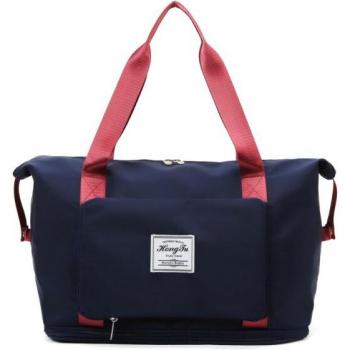 Bolso de viaje expandible para mujer, bolsa de hombro de nailon resistente al agua