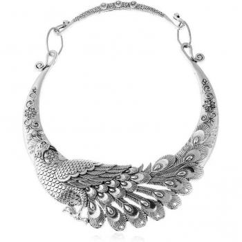 Liuxsp Trendy Peacock Collar Choker for Women