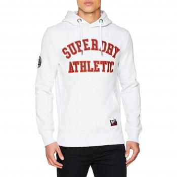 Superdry Herren Hoodie Academy Sport Applique Blau Pale Marl XO8, Größe S