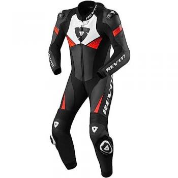 Combinaison en Cuir Rev'It! Argon 2 Noir-Rouge Néon taille : 52