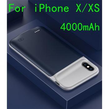 6500mAh Slim Silicone External Battery Charger Case for iPhone XS Max XR X