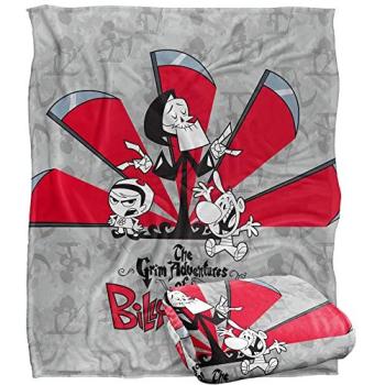 SuperSoft Grim Adventures Billy & Mandy Throw Blankets White