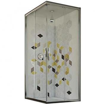 Mampara de ducha angular IDRALITE 70x72 cm vidrio transparente h 198 cm