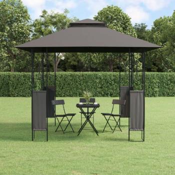 VidaXL 300x300x270 cm Anthracite Gazebo with Steel Frame