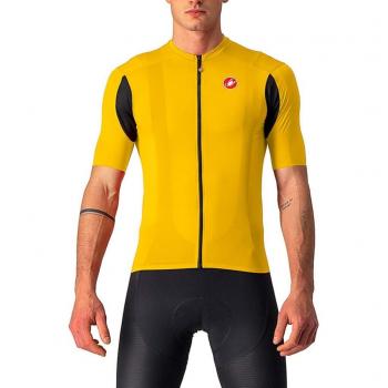 Safranfarbenes Castelli Superleggera 2 Kurzarmtrikot XL