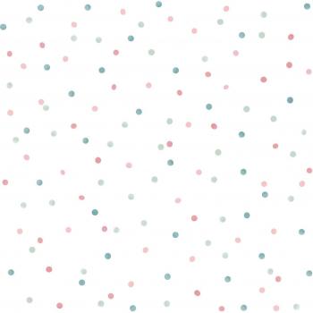 Papier peint design géométrique rose et bleu gris