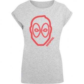 ABSOLUTE CULT Damen T-Shirt mit Deadpool Neon Motiv