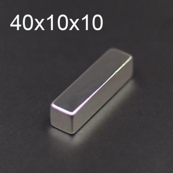 40mm x 10mm x 10mm Neodymium Block Magnet N35
