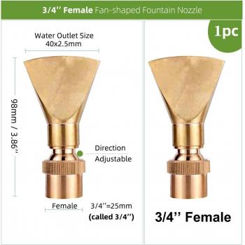 Boquilla Rotativa para Fuentes de ½″ a 2″