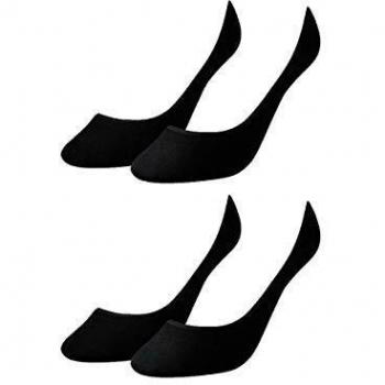 Kit Double de Chaussettes Invisibles Women Footie Noires – 39-42