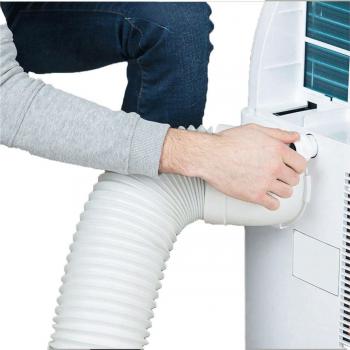 Tuyau d'échappement pour climatiseur 15 cm fileté antihoraire 2 m