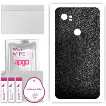 Black Leather Wrap Film for Pixel 2 XL