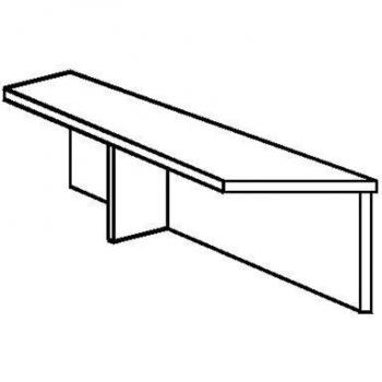 Büroshop24 Thekenaufsatz 113cm, 1OH Buche