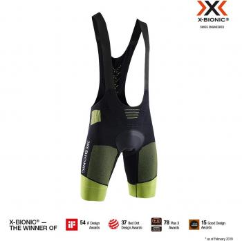 Herren X-Bionic Effektor 4.0 Short mit Rückenstreifen – Opal Black/Green – M