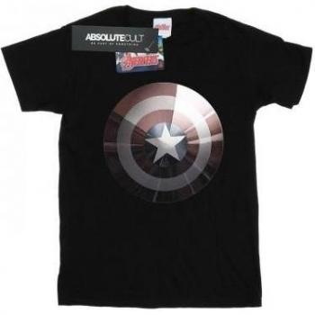 T-shirt femme Captain America en coton brillant