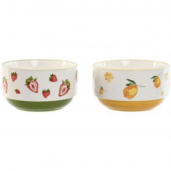 Esprit Home Salad Bowl Duo – Giallo/Rosso, Porcelanato 21x21x12 cm