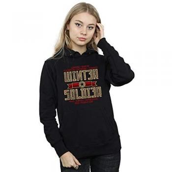 Marvel Ladies Winter Soldier Trigger Badge Hoodie Black