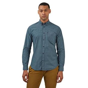 Blue Ben Sherman Signature Gingham Long Sleeve Shirt XL 701