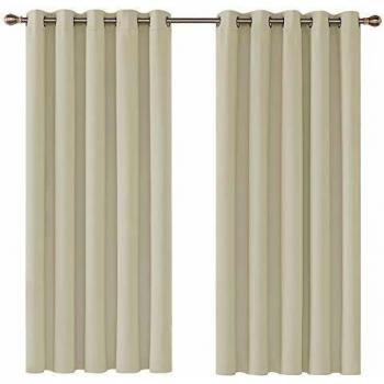 Deconovo Machine Washable Bedroom Blackout Curtains 2 Panels
