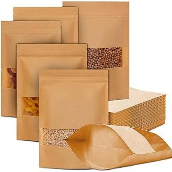 75 Pcs Food Grade Kraft Pouch Bags