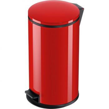 Hailo Pure L Design-Tret-Abfalleimer, 20 Liter, rot, mit Müllbeutel