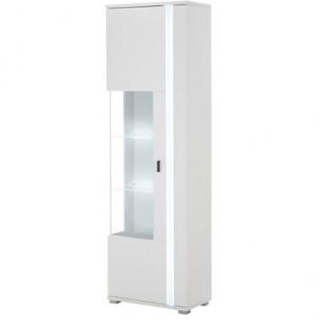 Weiß matt Vitrine Bellport mit Frontbeleuchtung