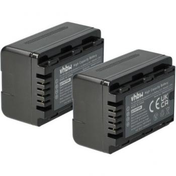 Vhbw 2x Batteries compatibles pour Panasonic HDC-SD66EG-K et HDC-SD80 (3,6V, 1600mAh)