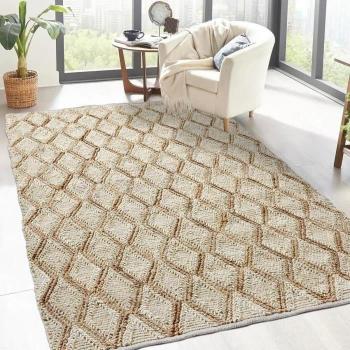 Unamour de Tapis Tapis Jute Faux Uni 160x230 – Beige & Marron