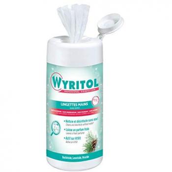 Boîte de 100 lingettes mains, parfum pin frais et agréable