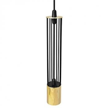 Slim Pendant Ceiling Light Black Gold 10cm