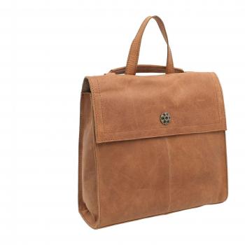 Mala Tan Leather Backpack