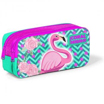 Coral High Kids Aqua Pink Flamingo Pencil Holder