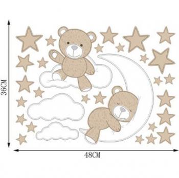 Adorable Moon & Bear Wall Art