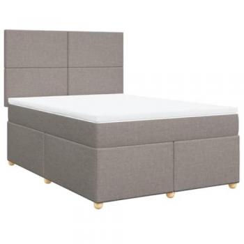 Canapé-Lit VidaXL Lattes Taupe 160x200 cm, Tissu