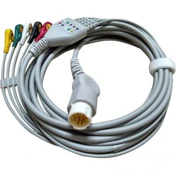 Cable Electrocardiograma Unipiece 3‑Fases con Conector Snap 12 Pines (M3715A)