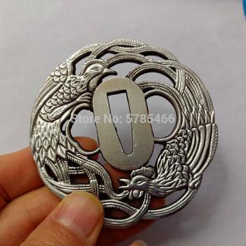 Tsuba de Samurai Phoenix en Aleación