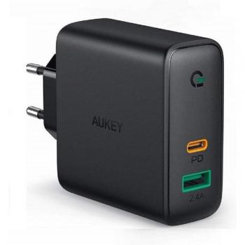 PA‑D1 von Aukey: 30 W PD Dual‑Port Ladegerät mit USB‑C & USB‑A