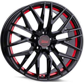 MAM RS4 Felge Schwarz mit roter Innenbeschichtung 8,5×20 J x 120 ET35