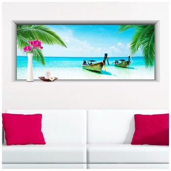 Sticker Trompe L'Oeil 'Playa Paraíso' 157x66 cm