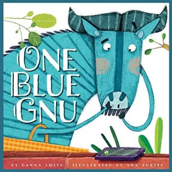 Danna Smith One Blue Gnu Paperback Book in White