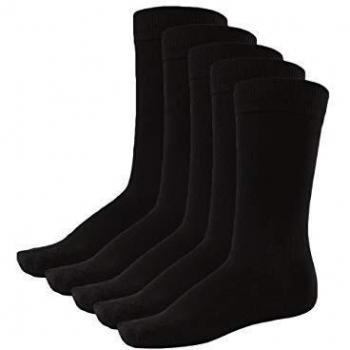 Jack & Jones Jacjens Noos-Lote de 5 Calcetines, Negro. Detalles: Negro y Negro y Negro, Talla única para Hombre