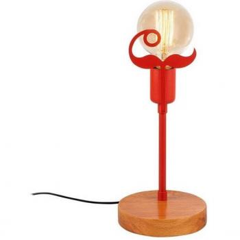 Beami MR‑1016 Luz de Mesa Rojos Nuez – Base Metálica y Madera