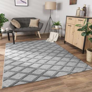 Tapis Chambre Poils Ras Motif Boho 60x100 cm