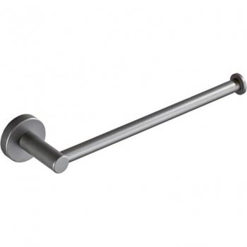Gray Copper Towel Ring and Big Toilet Paper Holder for Bathroom
